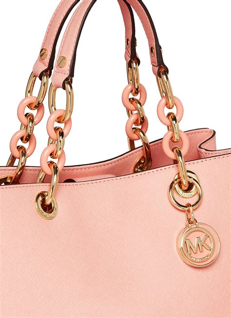 michael kors cynthia medium satchel pale pink|Michael Kors Cynthia Medium Satchel .